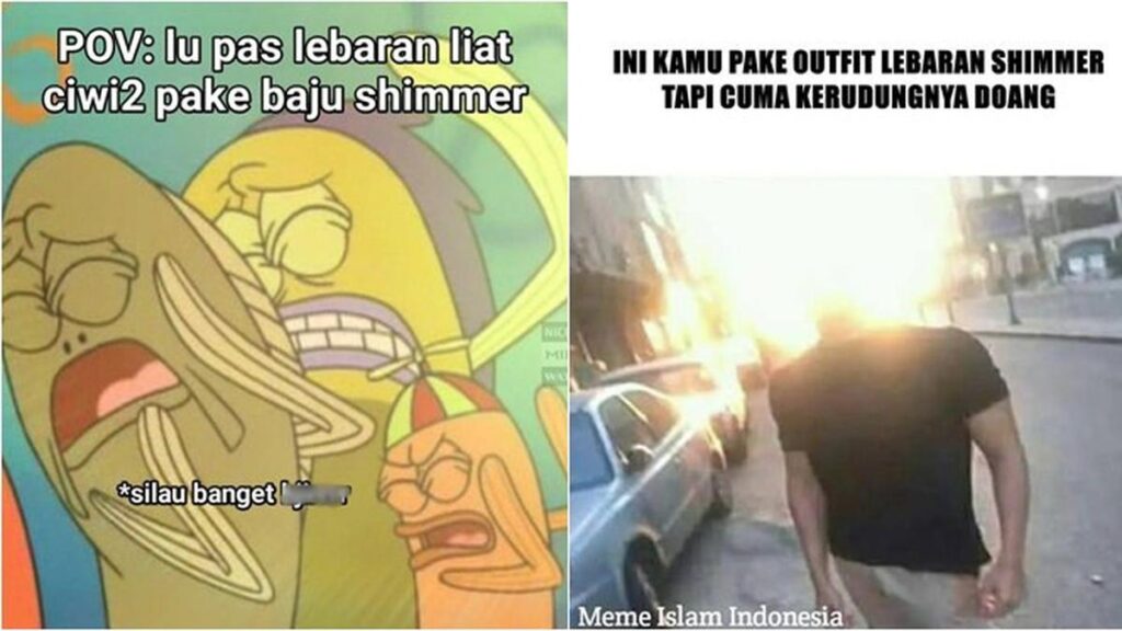 6 Meme Baju Berkilau yang Sedang Trending Lebaran 2024 Ini Lucu-lucuan