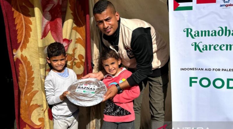 Baznas bersama INH bagikan hidangan berkah Ramadhan ke warga Palestina